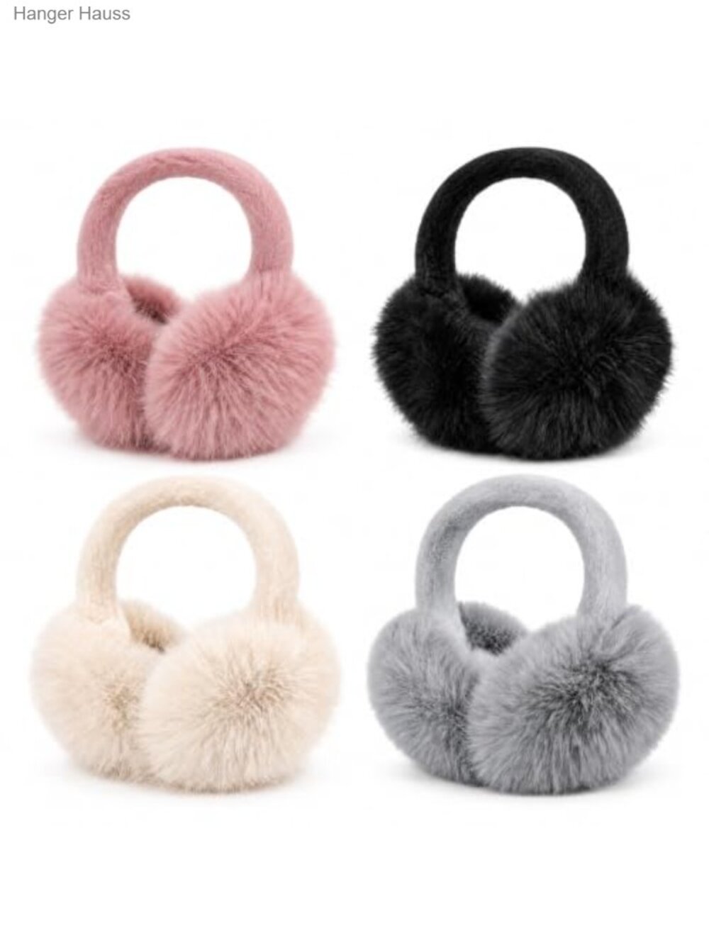Foldable Faux Fur Earmuffs Fluffy Winter Ear Warmers Set